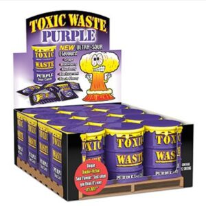 Toxic Waste Sour Candy Purple, caramelle aspre 42g